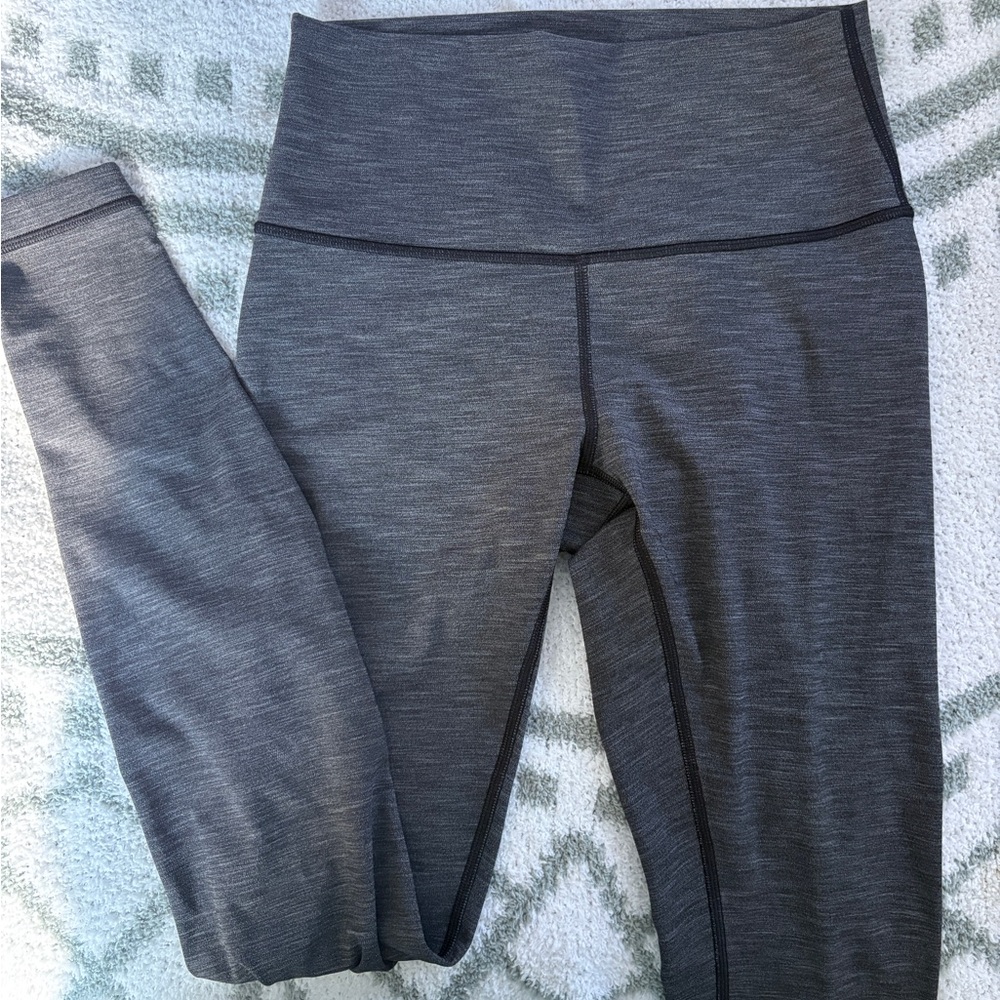 High-Waist Gray Active Leggings